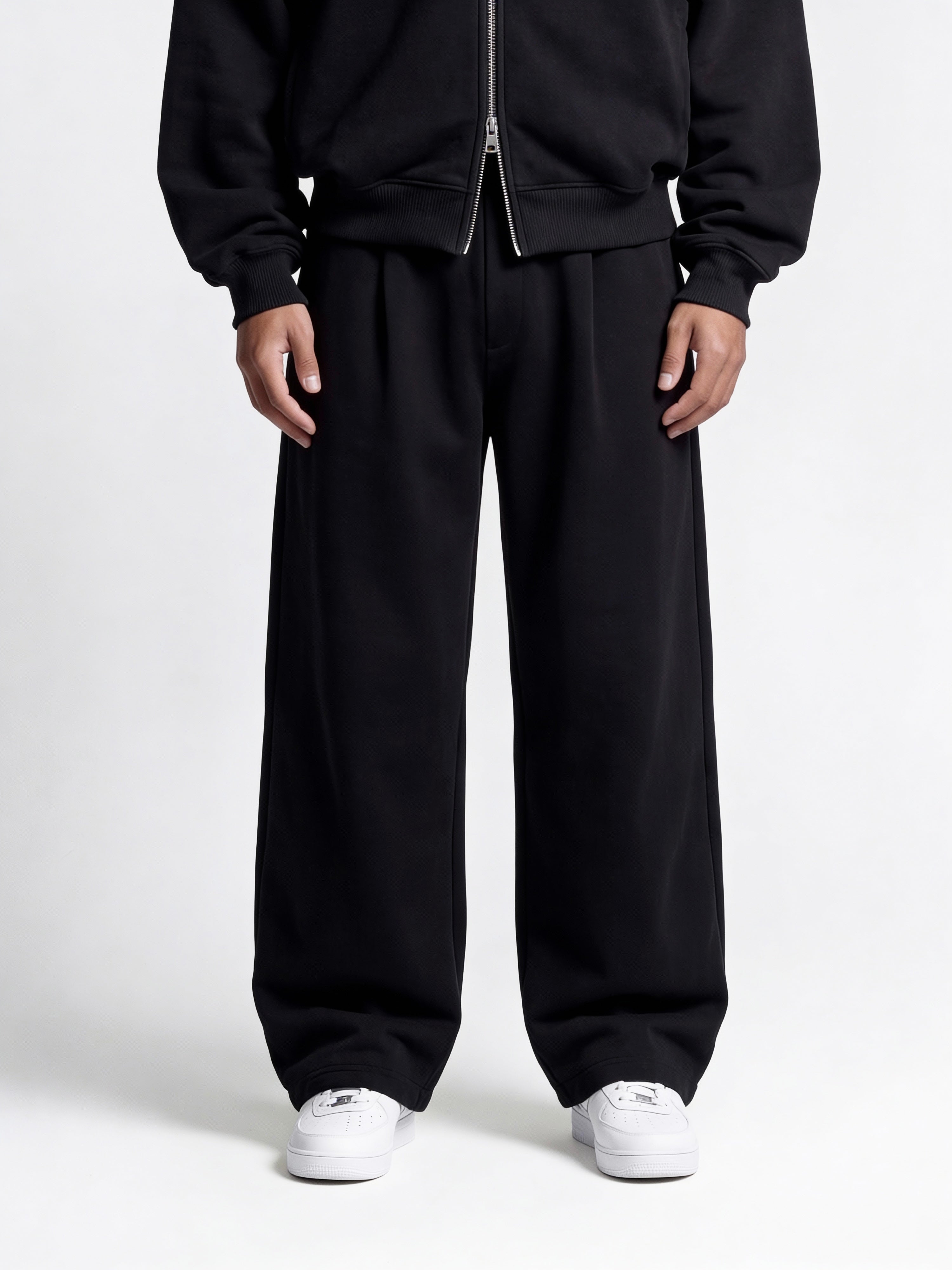 Oversized pleated pants